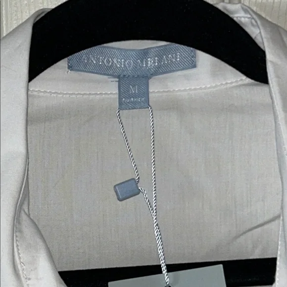 Antonio Melani Womens White Rose Flower Appliqué Button Down Shirt Size Med - Picture 4 of 10